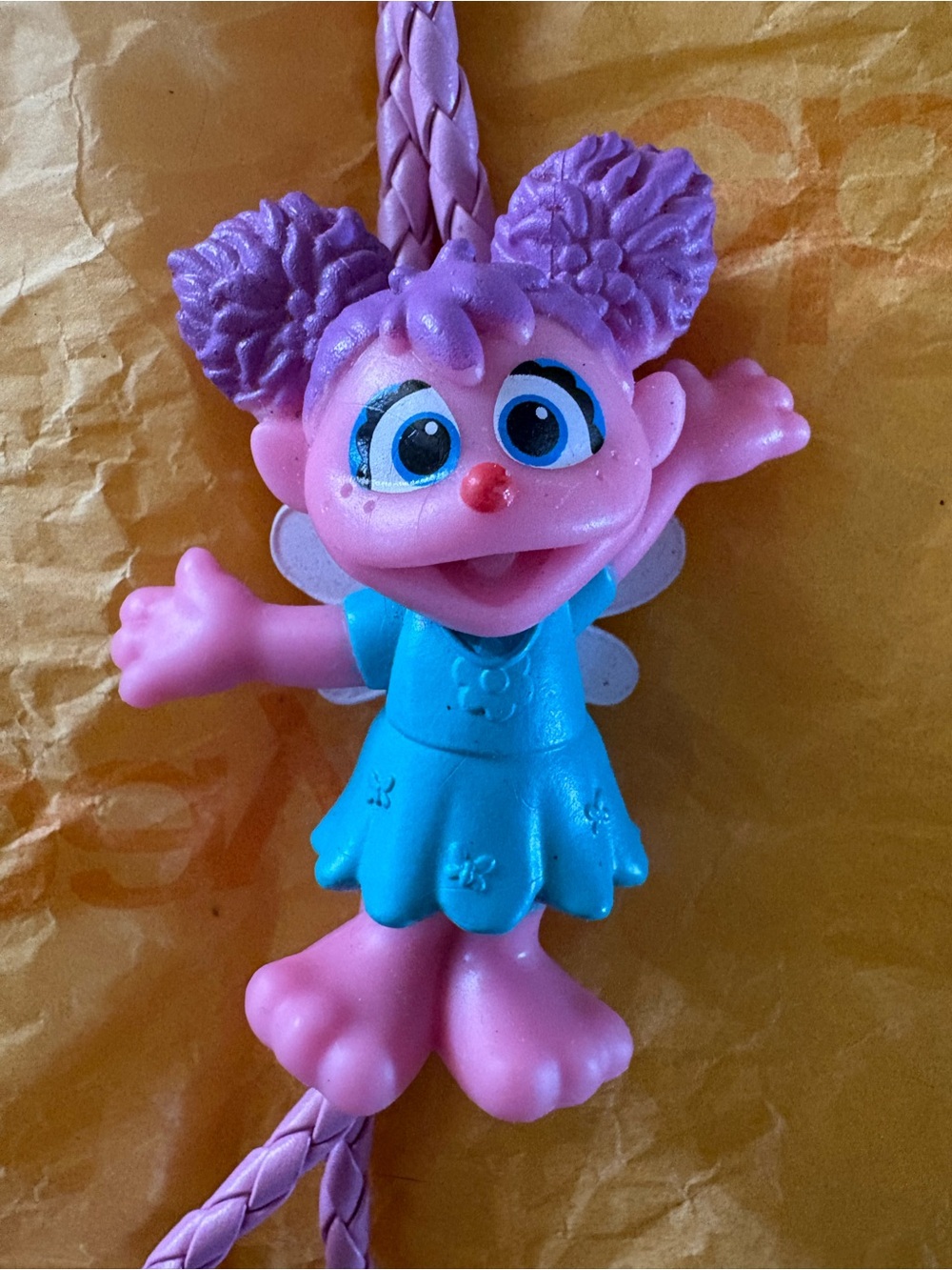 Pink and Blue Zoey Figure Kids Toy Bolo Tie From Sesame Street